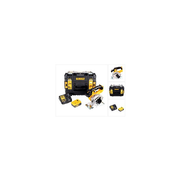 Dewalt Dcs 373 P1 Scie Circulaire Sans Fil Métal 18v Li-ion + Coffret De Transport Tstak + Lame De Scie 140mm + 1 X Batterie D
