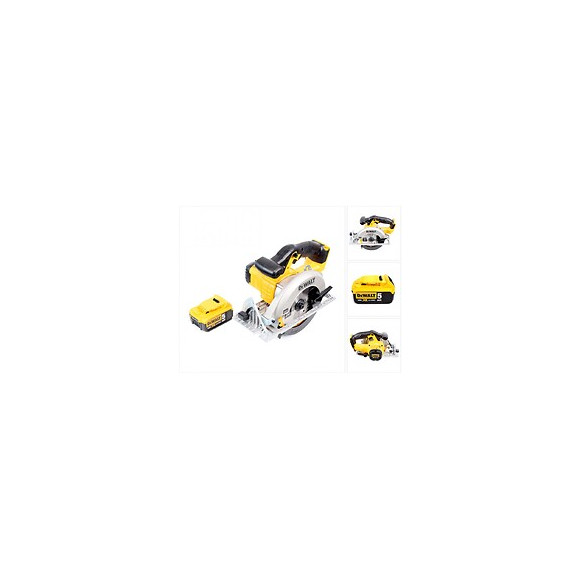 Dewalt Dcs 391 N Scie Circulaire Sans Fil 18v 165 Mm + 1x Batterie 5,0ah + Lame De Scie - Sans Chargeur