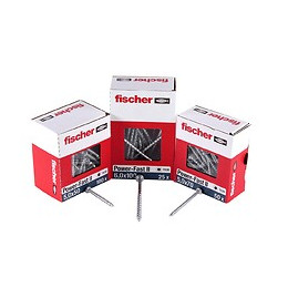Fischer Vis Pour Panneaux De Particules Power-fast Ii Fpf Ii 6.0x60 Mm - 50 Pièces (670532) Tête Cylindrique + Filetage Compl