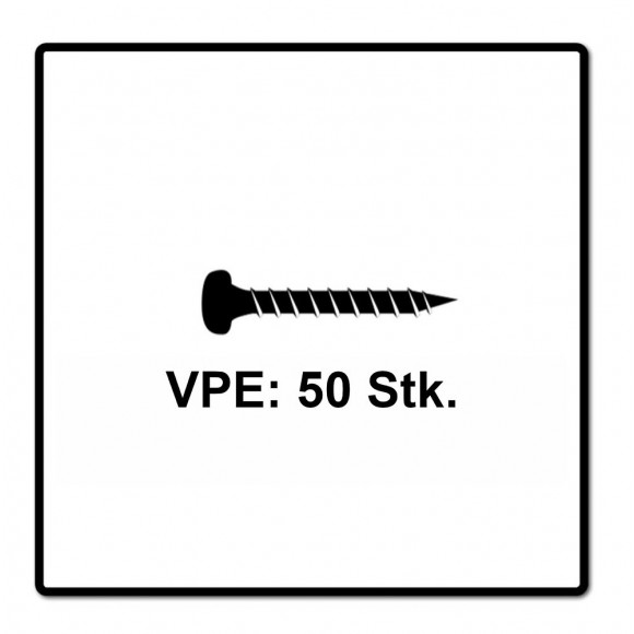 Fischer Vis Pour Panneaux De Particules Power-fast Ii Fpf Ii 6.0x60 Mm - 50 Pièces (670532) Tête Cylindrique + Filetage Compl