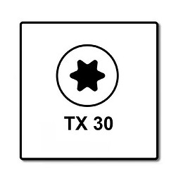 Fischer Power-fast Ii Fpf Ii Vis À Bois Aggloméré 6,0x40 Mm, Tête Panoramique Avec Étoile Intérieure Tx Filetage Partiel 