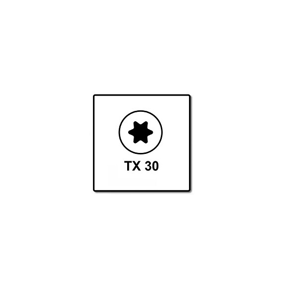 Fischer Power-fast Ii Fpf Ii Vis À Bois Aggloméré 6,0x40 Mm, Tête Panoramique Avec Étoile Intérieure Tx Filetage Partiel 