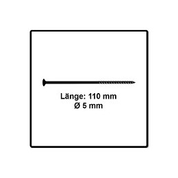 Fischer Power-fast Ii Fpf Ii Vis À Bois Aggloméré 5,0x110 Mm, 50 Pcs., Tête Fraisée, Empreinte Torx, Filetage Partiel, Zin