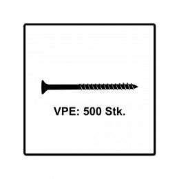 Fischer Vis Pour Panneaux De Particules Power-fast Ii Fpf Ii 4,5x35 Mm - 500 Pièces (670267) Tête Fraisée + Filetage Partiel