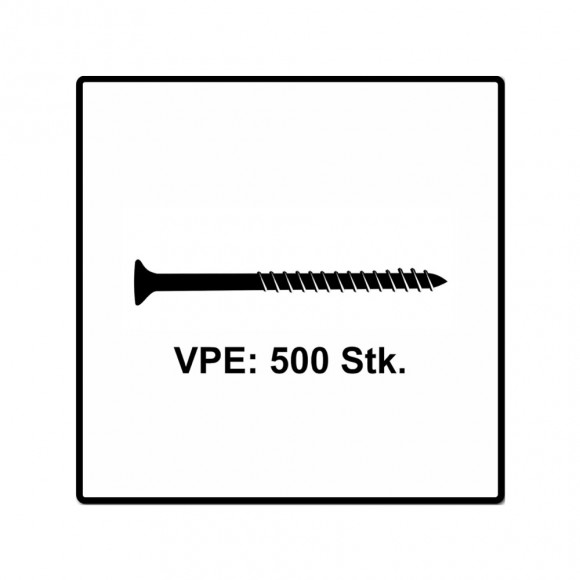 Fischer Vis Pour Panneaux De Particules Power-fast Ii Fpf Ii 4,5x35 Mm - 500 Pièces (670267) Tête Fraisée + Filetage Partiel