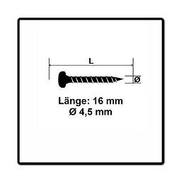 Fischer Vis Pour Panneaux De Particules Power-fast Ii Fpf Ii 4,5x16 Mm - 200 Pièces (670327) Tête Cylindrique + Filetage Torx