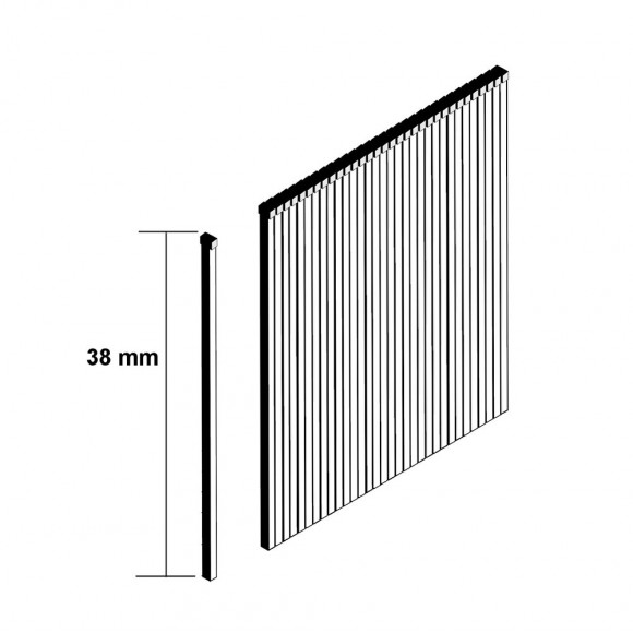 Makita Clous À Tête Homme Galvanisés 38mm, 5000 Pcs ( F-31928 ) Pour Cloueuse Makita Dbn500/af505/af506