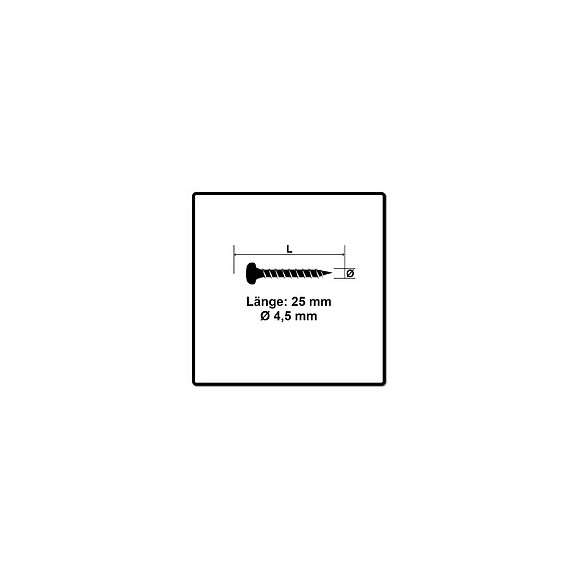 Fischer Vis Pour Panneaux De Particules Power-fast Ii Fpf Ii 4,5x25 Mm - 200 Pièces (670329) Tête Cylindrique + Filetage Torx