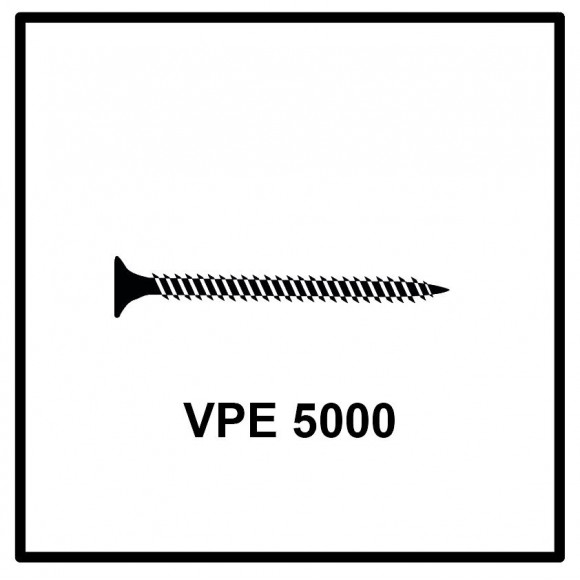 Technofast Gf3545td Vis Pour Cloison Sèche À Filetage Fin 3,5 X 45mm Ph2 - 5000 Pièces