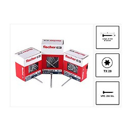 Fischer Vis Pour Panneaux De Particules Power-fast Ii Fpf Ii 4,5x20 Mm - 200 Pièces (670328) Tête Cylindrique + Filetage Torx