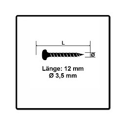 Fischer Vis Pour Panneaux De Particules Power-fast Ii Fpf Ii 3,5x12 Mm - 200 Pièces (670097) Tête Cylindrique + Filetage Torx
