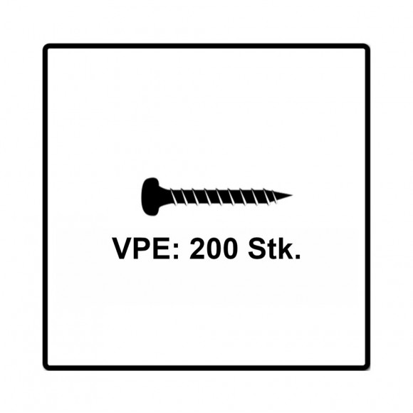 Fischer Vis Pour Panneaux De Particules Power-fast Ii Fpf Ii 3,5x30 Mm - 200 Pièces (670102) Tête Cylindrique + Filetage Comp