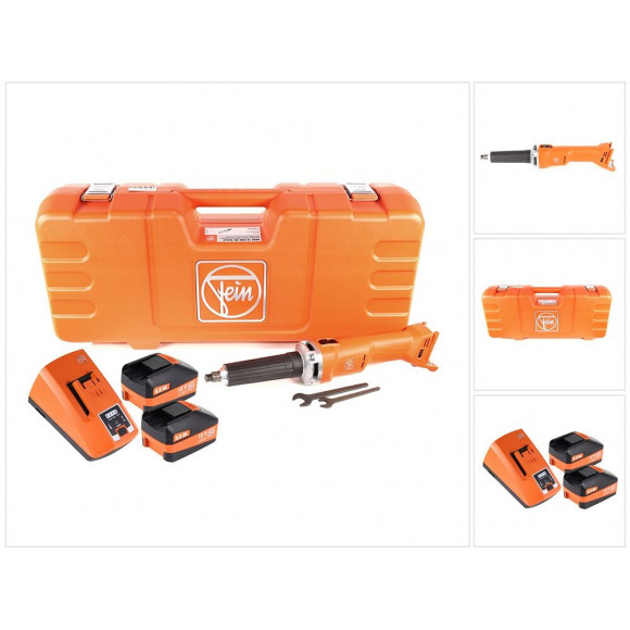 Fein Agsz 18-280 Lbl Meuleuse Droite Sans Fil 18v ( 71230162000 ) Set + Coffret De Transport + 2x Batteries High Powe 6,0 Ah + 