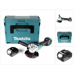 Makita Dga 511 F1j Meuleuse D'angle Sans Fil 18v 125mm Brushless + 1x Batteries 3,0ah + Coffret Makpac - Sans Chargeur