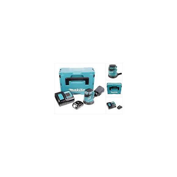 Makita Dbo 180 Ponceuse Excentrique Sans Fil, 18v + 1x Batterie 2,0ah + Chargeur + Makpac