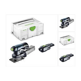 Festool Rtsc 400 18v Ponceuse Vibrante Hybride Sans Fil Ou Secteur Avec Boîtier Systainer + Adaptateur Secteur Aca 220-240/18v