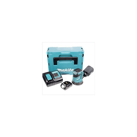 Makita Dbo 180 Ponceuse Excentrique Sans Fil, 18v + 1x Batterie 2,0ah + Chargeur + Makpac