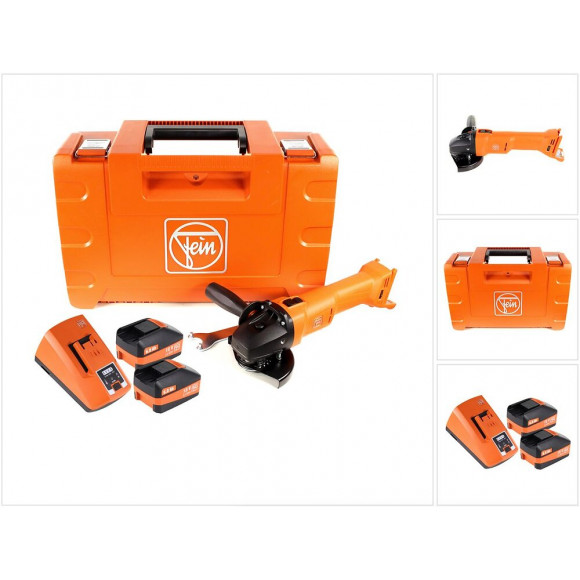 Fein Ccg 18-125 Bl Meuleuse D'angle Sans Fil 18v 125mm ( 71200262000 ) + Coffret De Transport + 2x Batteries 6,0 Ah + Chargeur