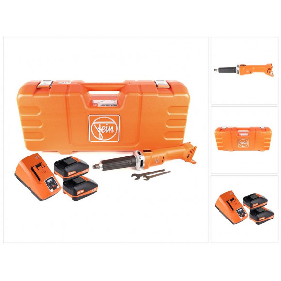 Fein Agsz 18-280 Lbl Meuleuse Droite Sans Fil 18v ( 71230162000 ) Set + Coffret De Transport + 2x Batteries High Powe 3,0 Ah + 