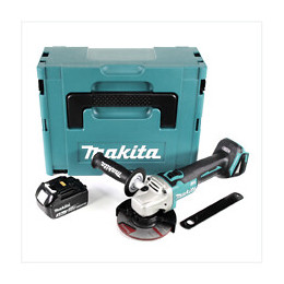Makita Dga 504 F1j 18 V 125 Mm Brushless Meuleuse Sans Fil  Makita + Coffret Makpac + 1x Batterie Bl 1830 - Sans Chargeur