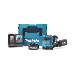 Makita Bbo 180 Rfj Ponceuse Excentrique 18v Li-ion + 2x Batteries 3.0ah + Chargeur + Coffret Makpac