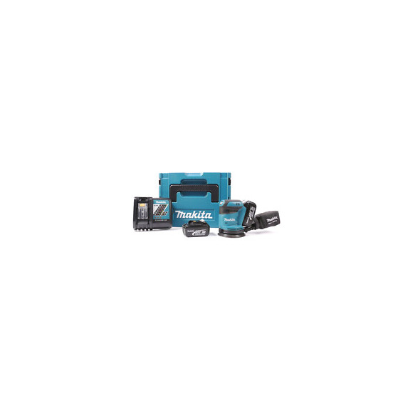 Makita Bbo 180 Rfj Ponceuse Excentrique 18v Li-ion + 2x Batteries 3.0ah + Chargeur + Coffret Makpac