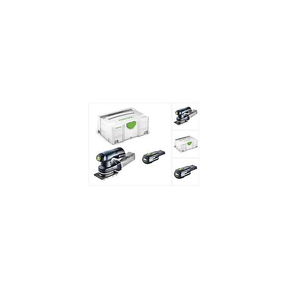 Festool Rtsc 400 18v Ponceuse Vibrante Hybride Sans Fil Ou Secteur Avec Boîtier Systainer + 1x Batterie Bp 18 Li 3,1 Ah Ergo -