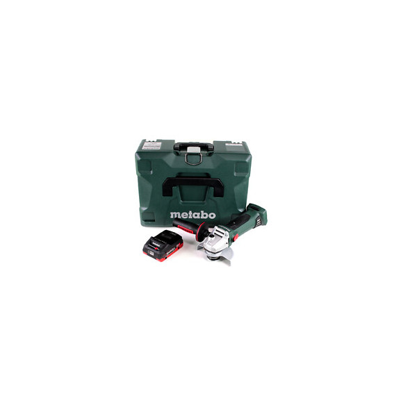Metabo W 18 Ltx 125 Quick Meuleuse D'angle Sans Fil 18v 125mm ( 602174840 ) + Coffret Metaloc + 1x Batterie 4,0 Ah - Sans Charg