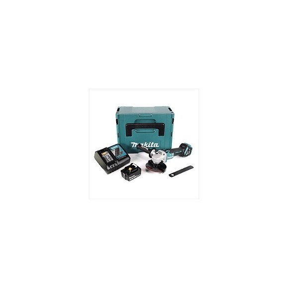 Makita Dga 513 Rf1j Meuleuse D'angle Sans Fil 18v 125mm Brushless + 1x Batterie 3,0ah + Chargeur + Coffret Makpac