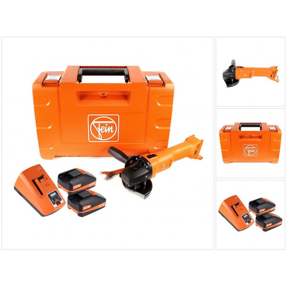 Fein Ccg 18-125 Bl Meuleuse D'angle Sans Fil 18v 125mm ( 71200262000 ) + Coffret De Transport + 2x Batteries 3,0 Ah + Chargeur
