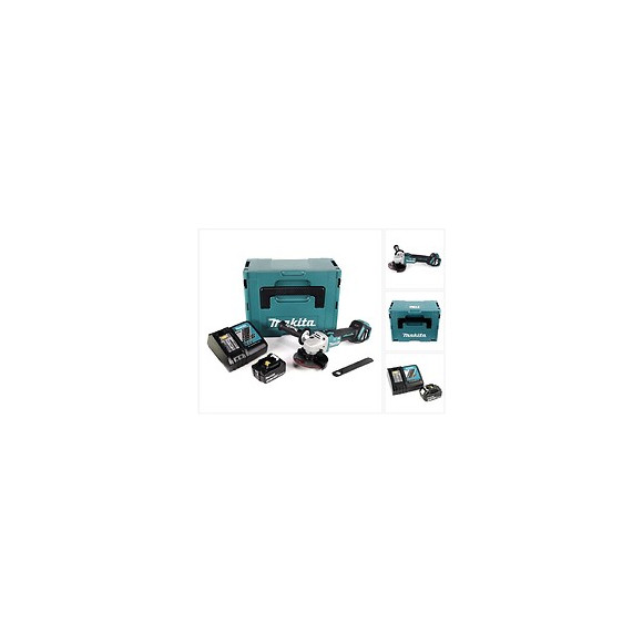 Makita Dga 513 Rf1j Meuleuse D'angle Sans Fil 18v 125mm Brushless + 1x Batterie 3,0ah + Chargeur + Coffret Makpac