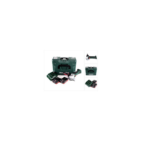 Metabo W 18 Ltx 125 Quick Meuleuse D'angle Sans Fil 18v 125mm ( 602174840 ) + Coffret Metaloc + 2x Batteries 4,0 Ah + Chargeur