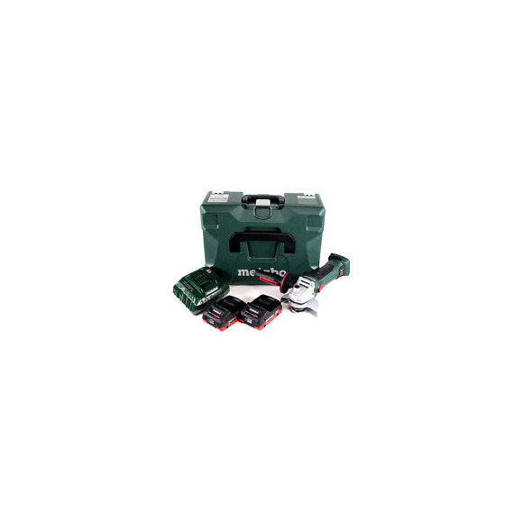 Metabo W 18 Ltx 125 Quick Meuleuse D'angle Sans Fil 18v 125mm ( 602174840 ) + Coffret Metaloc + 2x Batteries 4,0 Ah + Chargeur
