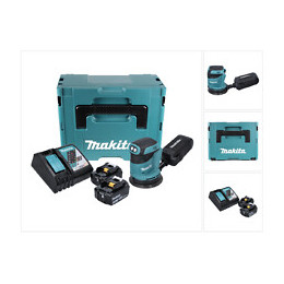 Makita Dbo 180 Rfj Ponceuse Excentrique Sans Fil, 18v + 2x Batteries 3,0ah + Chargeur + Makpac