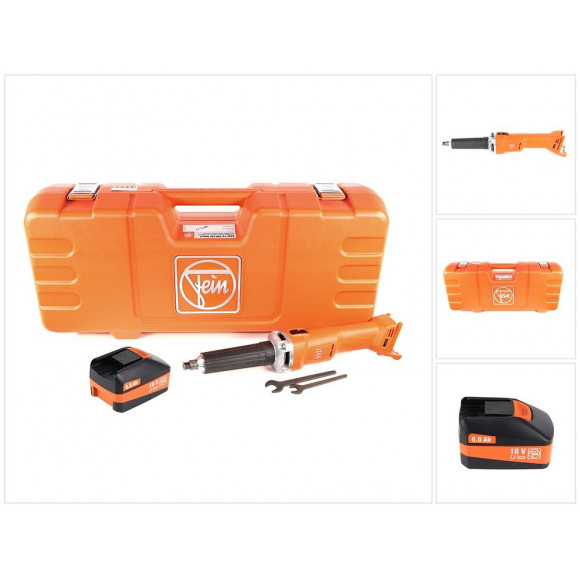 Fein Agsz 18-280 Lbl Meuleuse Droite Sans Fil 18v ( 71230162000 ) Set + Coffret De Transport + 1x Batterie High Power 6,0 Ah - 