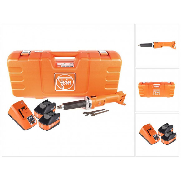 Fein Agsz 18-280 Lbl Meuleuse Droite Sans Fil 18v ( 71230162000 ) Set + Coffret De Transport + 2x Batteries High Powe 5,2 Ah + 