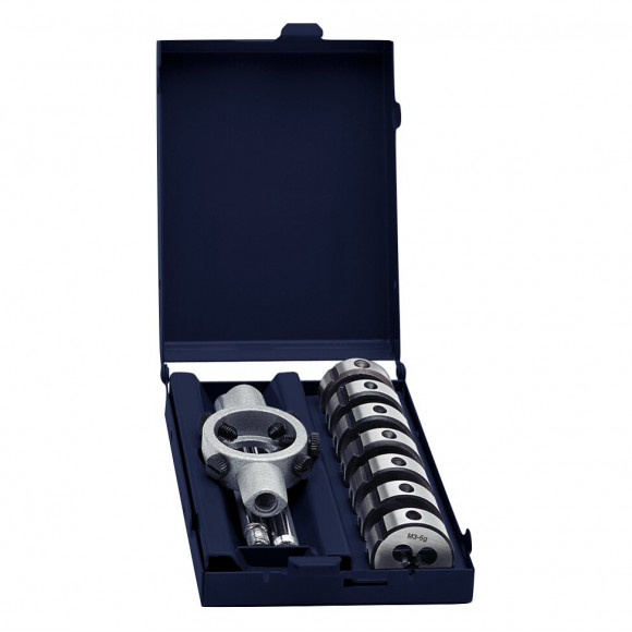 Exact Se Set De Filières Hss M3 - M12 25 Mm, Acier Hss, 8 Pcs. (70418)