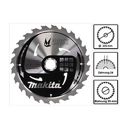 Makita M-force Lame De Scie Circulaire Pour Bois 235 X 30 X 2,3 Mm, 24 Dents ( B-32063 )