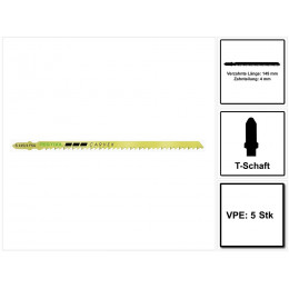 Festool S 145/4 Fsg/5 Wood Universal Lame De Scie Sauteuse 5 Pièces. ( 204335 ) , Acier Hcs