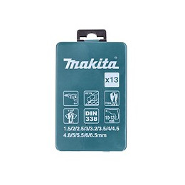 Makita D-54075 Hss-r Mèches Perceuse Métal Set - 13 Pièces. Din 338 118°