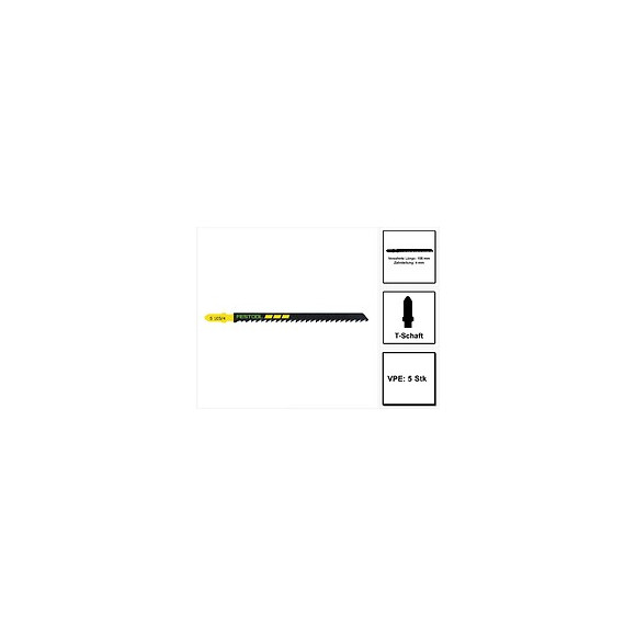 Festool S 105/4/5 Wood Basic Lame De Scie Sauteuse 5 Pièces. ( 204315 ) Avec Denture De Coupe Rapide, Acier Hcs