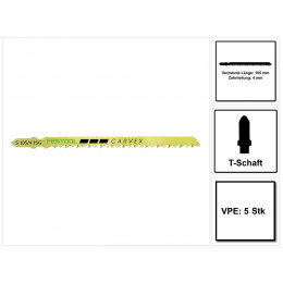 Festool S 105/4 Fsg/5 Wood Universal Lame De Scie Sauteuse - 5 Pièces. ( 204327 ) Dents De Sertissage Rectifiées, Acier Hcs