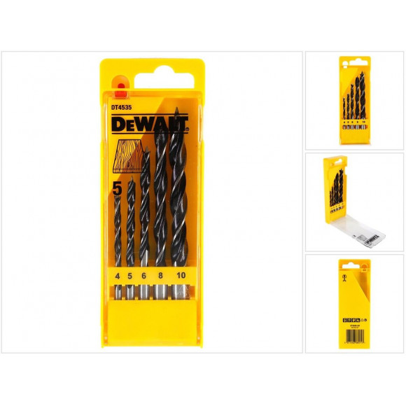 Dewalt Dt 4535-qz Set De Forets Hélicoïdaux Pour Bois, 5 Pièces ( 567228-001 )