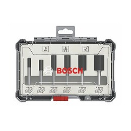 Bosch Set De Fraises Droites 6/8/10/12/16/20 Mm, Queue De 6 Mm, 6 Pcs. ( 2607017465 )