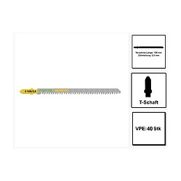 Festool S 105/2,8/40 Wood Straight Cut Lames De Scie - 40 Pièces. ( 204263 ) Dents Japonaises Extrêmement Tranchantes, Acier 
