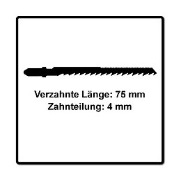 Festool S 75/4 K/5 Wood Curves Lame De Scie Sauteuse 5 Pièces. ( 204265 ) , Acier Hcs