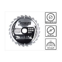 Makita Ccm23524g  Lame De Scie Circulaire Specialized Efficut 235 X 30 X 1,5 Mm - 24 Dents, Pour Bois ( E-01915 )