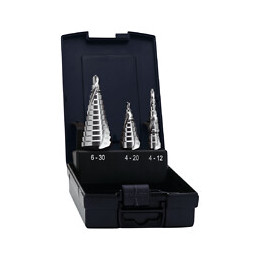 Exact Set De Forets Étagés Rotastop 4 - 30 Mm, 3pcs. Rainure En Spirale Hss (07004)