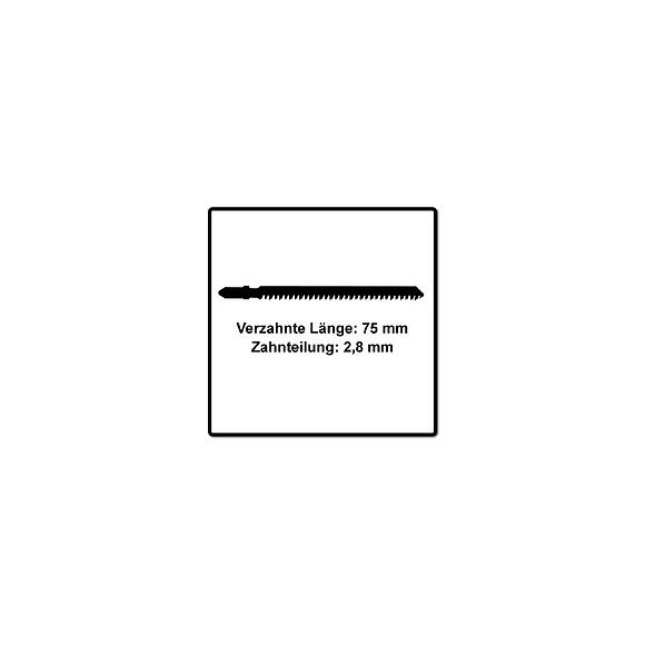 Festool S 75/2,8/20 Wood Straight Cut Lame De Scie Sauteuse 20 Pièces. ( 204261 ), Acier Hcs