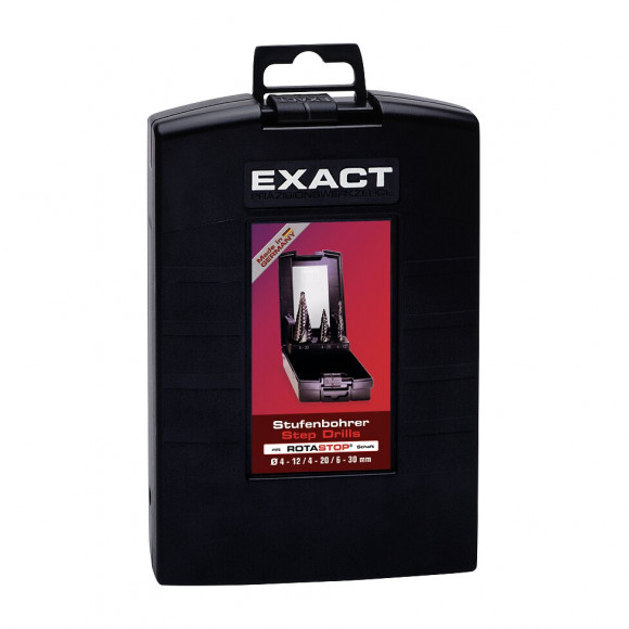 Exact Set De Forets Étagés Rotastop 4 - 30 Mm, 3pcs. Rainure Spirale Hss Tialn (07024)